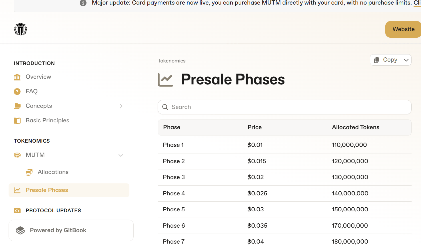 tokenomics phase details