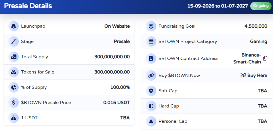 Battle Town Presale