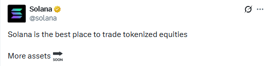 solana is best place to trade tokenised equities