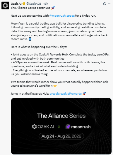 The next leg of its Alliance Series