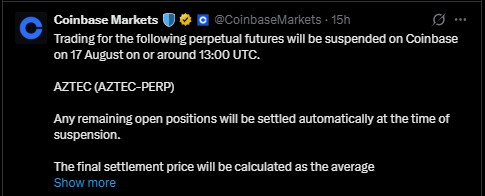 Official Details: Coinbase and AZTEC Perpetual Futures Official Details: Coinbase and AZTEC Perpetual Futures