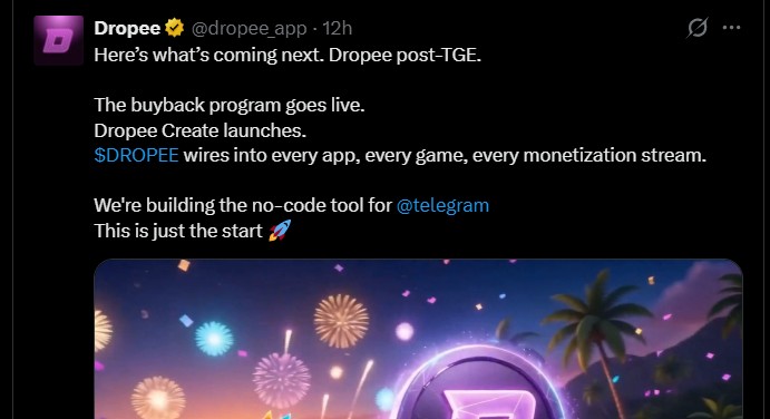 Dropee Latest Update on TGE 