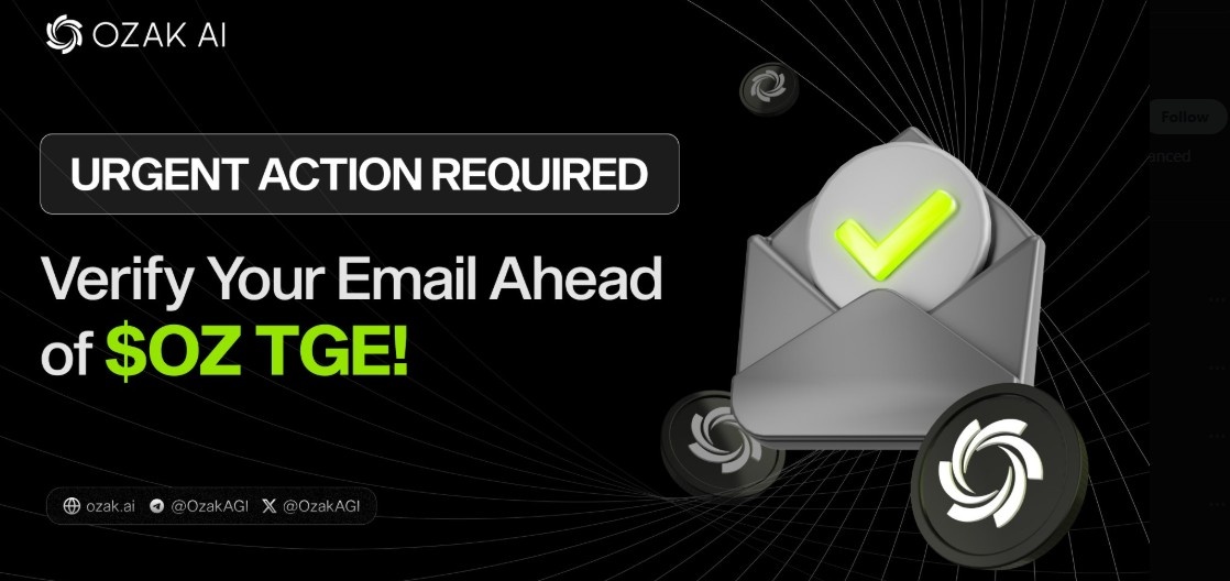 Ozak AI TGE Email Verification Update Ozak AI TGE Email Verification Update