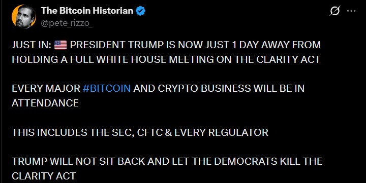 CLARITY Act News: Trump White House Meeting Set for August 19