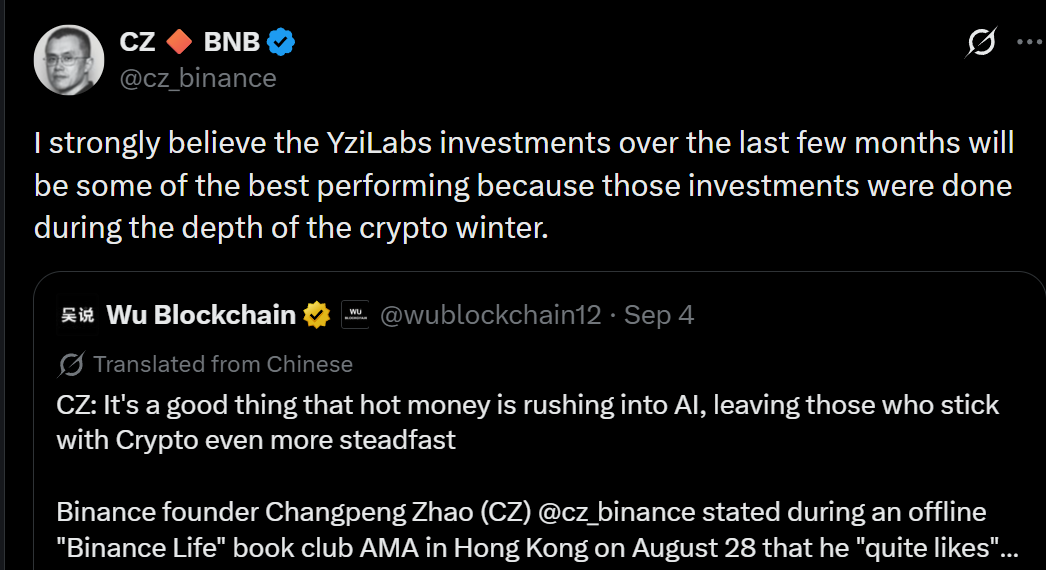 Binance founder Changpeng Zhao