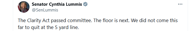 CLARITY Act Made It Out of Committee CLARITY Act Made It Out of Committee