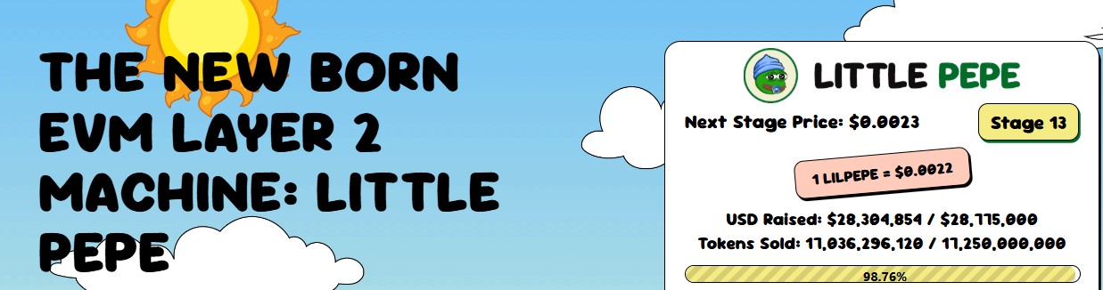 official Little Pepe presale page