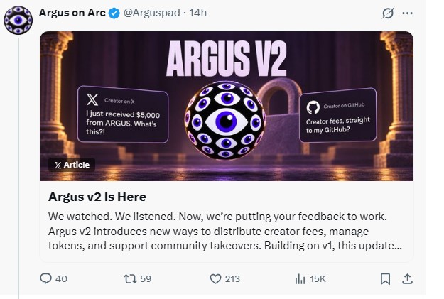 The upcoming Argus v2 update adds