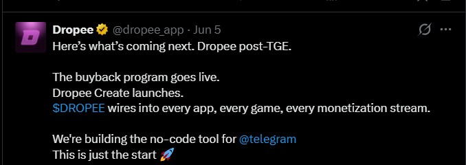 Dropee post-TGE news