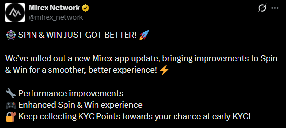 Mirex Network Update X Post Mirex Network Update X Post