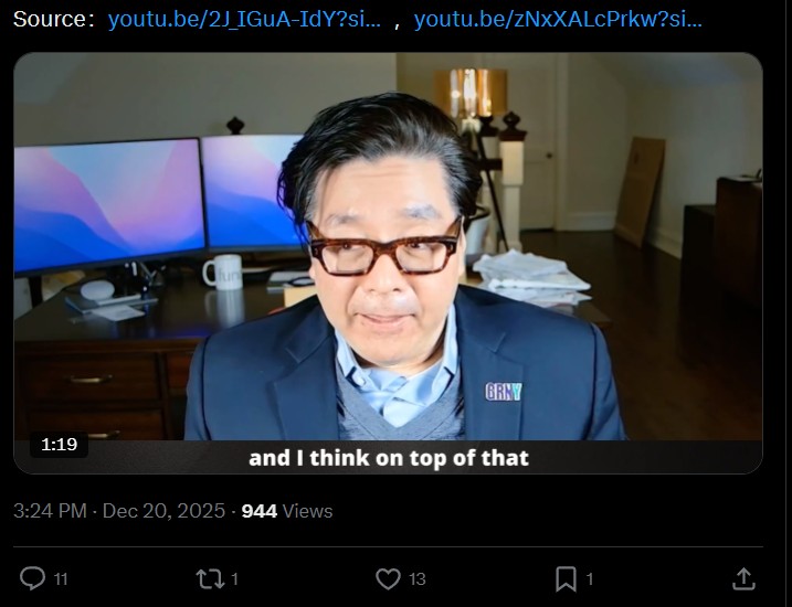 Tom Lee Prediction 2026