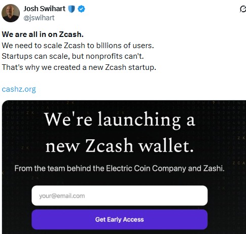 ECC Member Tweet About new zcash wallet ECC Member Tweet About new zcash wallet