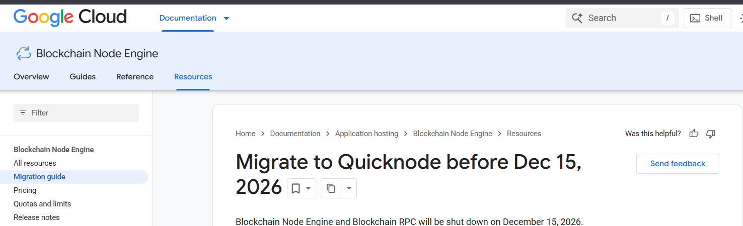 Google Cloud to Shut Down Blockchain Node Engine and RPC Services