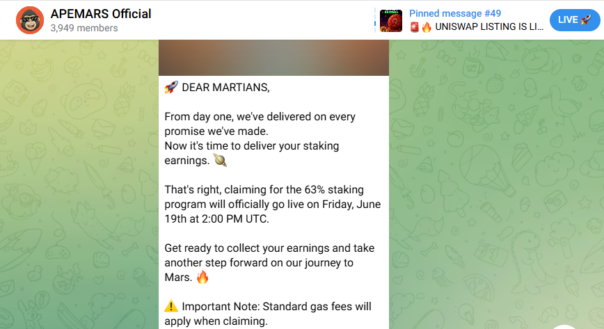 apemars staking update
