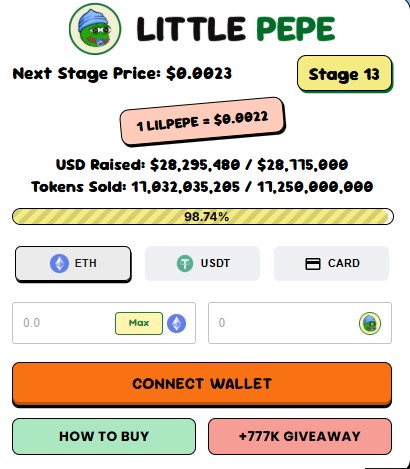 Little Pepe Presale Dashboard