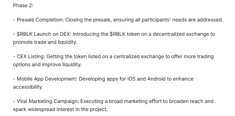 Rollblock Roadmap phase 2