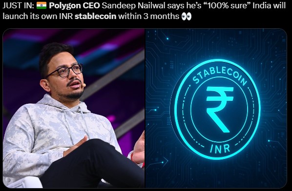 Polygon CEO Sandeep Nailwal INR India Stablecoin Launch Polygon CEO Sandeep Nailwal INR India Stablecoin Launch