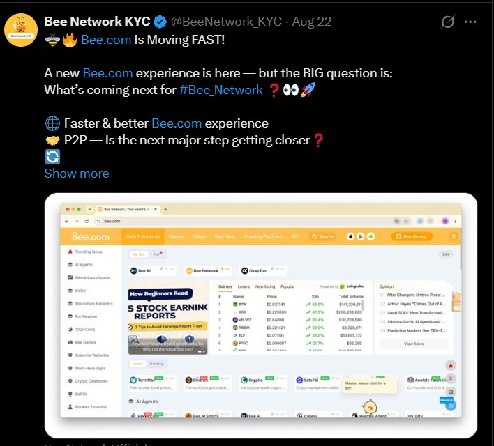 Bee Network Teases Major Good News