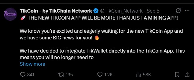 TCC Mining Reportedly Ends as TikChain Fixes Earlier Supply