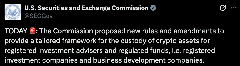 US SEC Official tweet