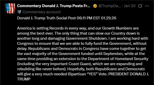 Donald Trump on US Government Shutdown Donald Trump on US Government Shutdown