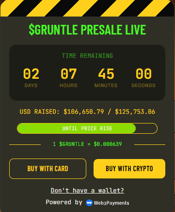 Gruntle Presale Data