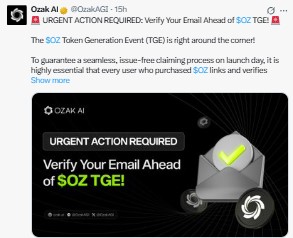 Ozak AI Urgent Action Required