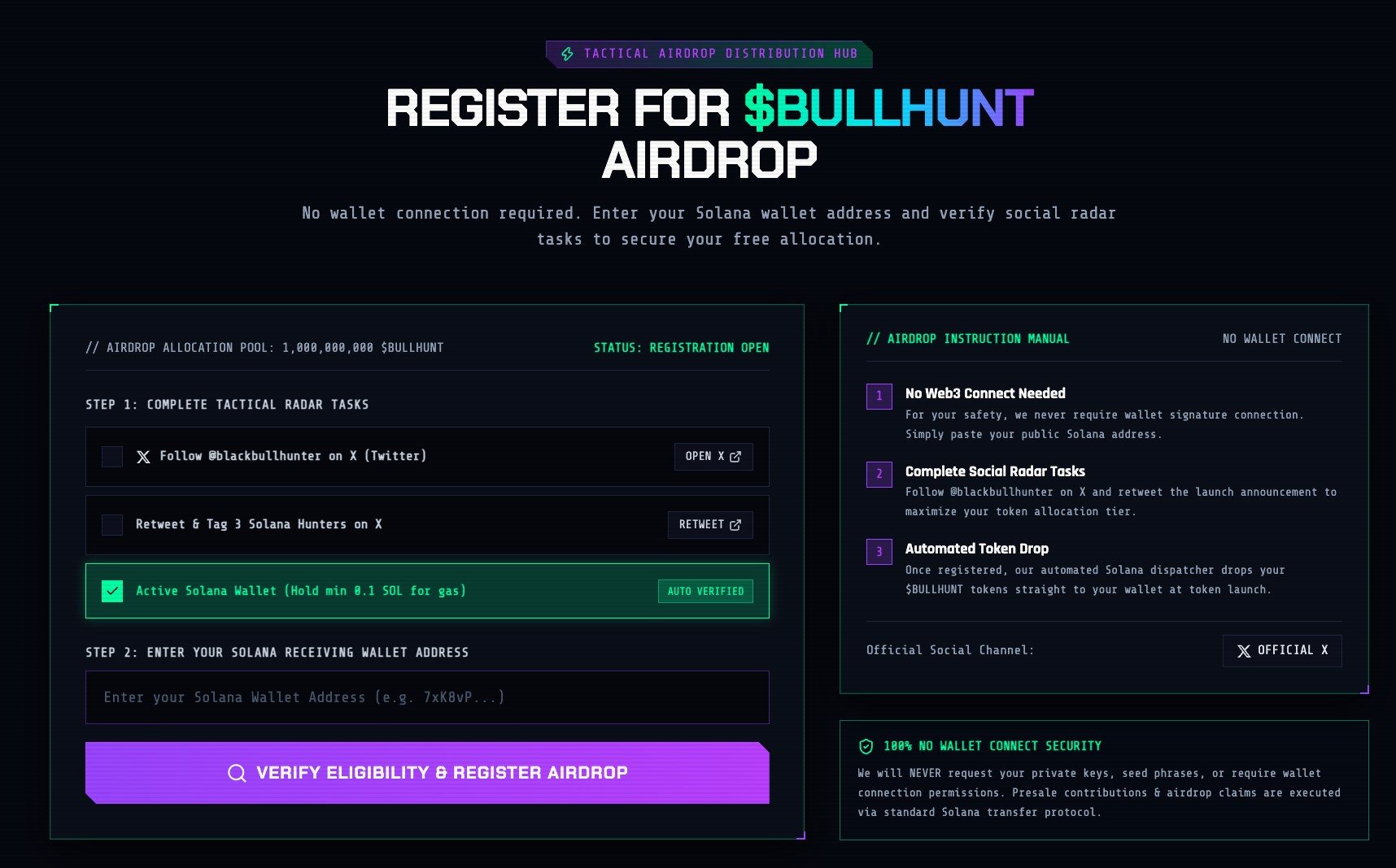 BullHunt Airdrop page BullHunt Airdrop page
