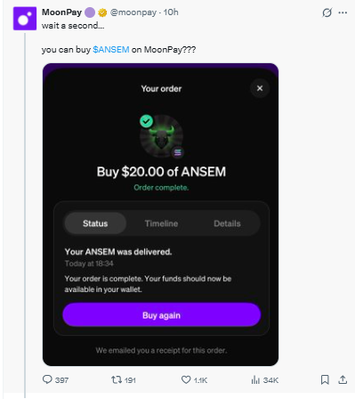 Posted on X by moonpay Posted on X by moonpay