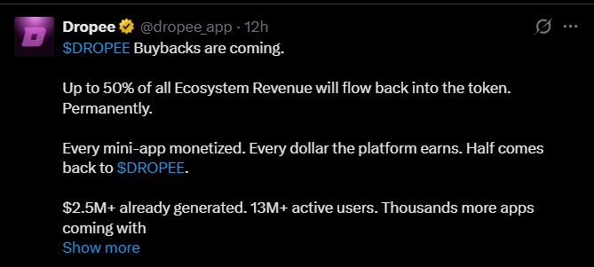 Dropee Buyback News Nobody Saw Coming