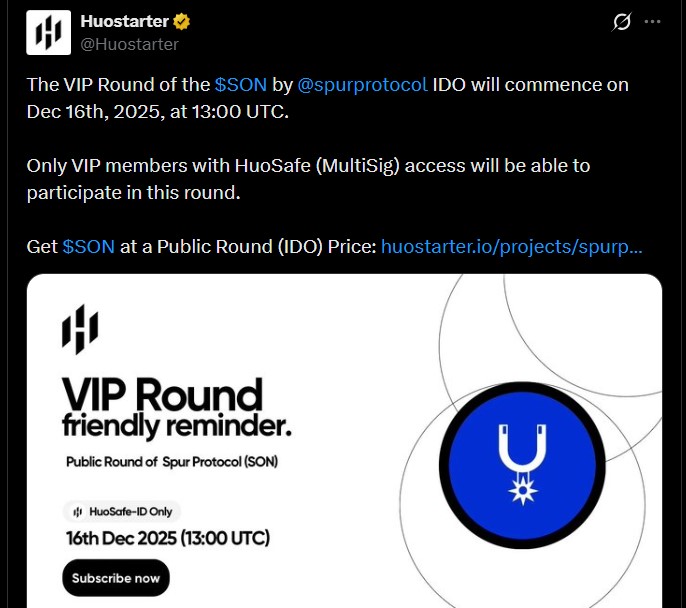 Huostarter $SON IDO Huostarter $SON IDO