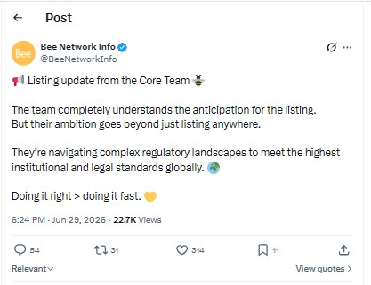 tweet on x bee network info