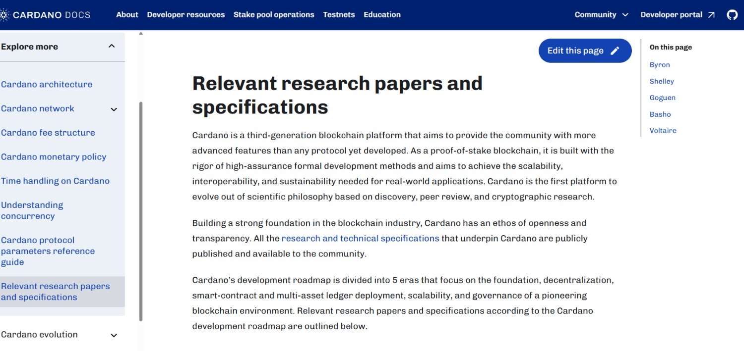Cardano Research Papers Cardano Research Papers