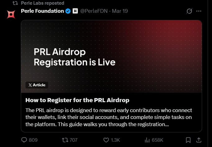 Perle Labs Airdrop Registration is Live