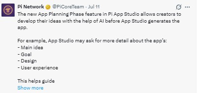 Pi Network on x official tweet Pi Network on x official tweet