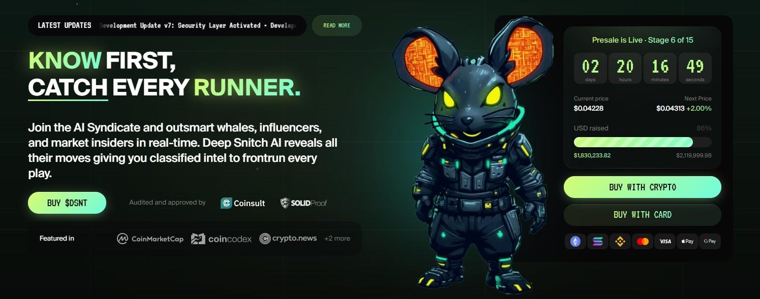 DeepSnitch AI Presale in Stage 6