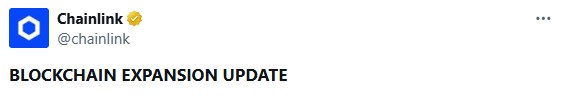 Chainlink Blockchain Update Chainlink Blockchain Update