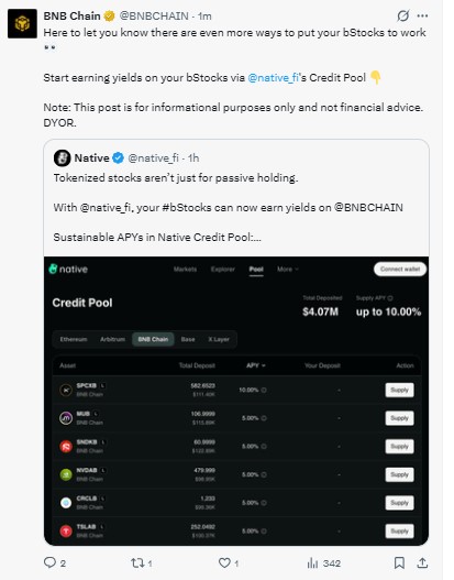 tweet on x Binance