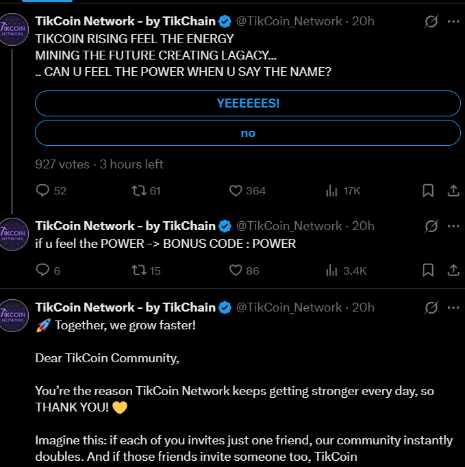 Tikcoin Network Listing Date