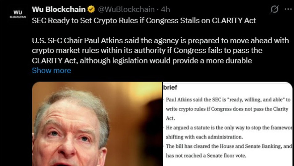 Clarity act news today