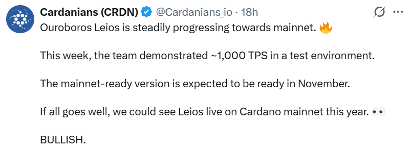 Cardano Leios Upgrade
