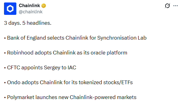5 Headlines of Chainlink news