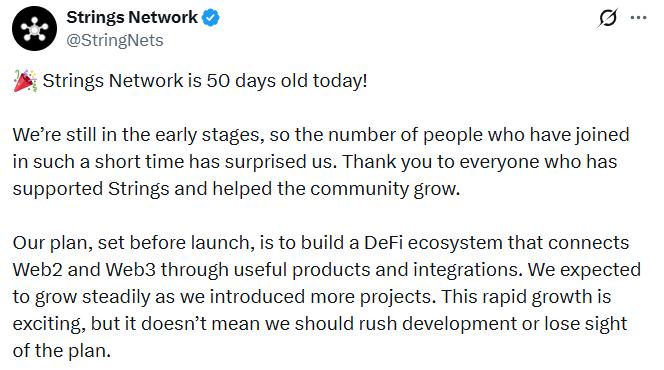 strings network post on x strings network post on x