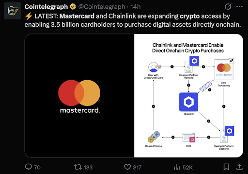 Mastercard And Chainlink Bring Card