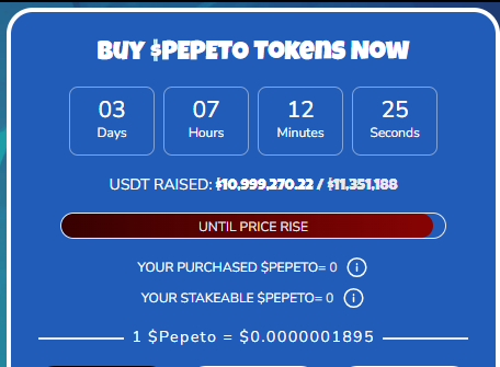 pepeto presale price pepeto presale price