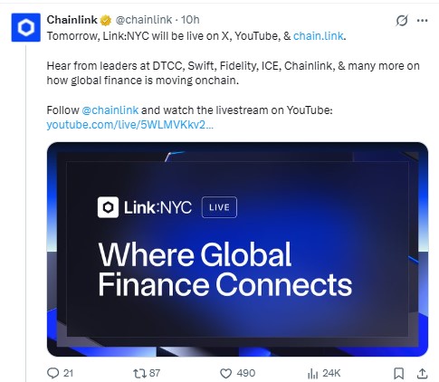 per its livestream post per its livestream post