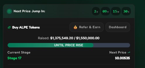 Alphapepe Presale Stage 17