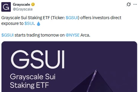 Grayscale SUI ETF GSUI