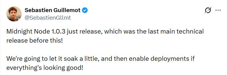 Midnight node upgrade Midnight node upgrade