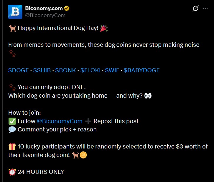 Biconomy Giveaway Puts DOGE and Other Dog Coins in the Spotlight Biconomy Giveaway Puts DOGE and Other Dog Coins in the Spotlight